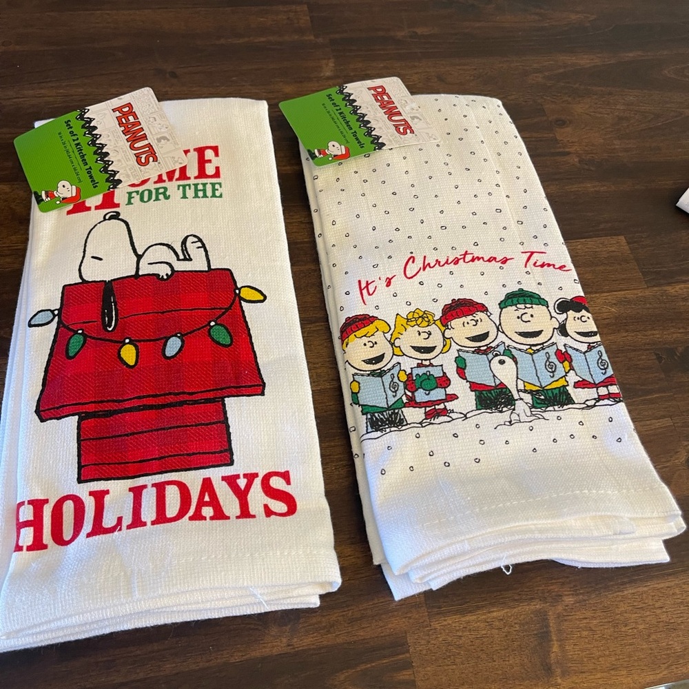 PEANUTS 4 Christmas kitchen hand‎  towels